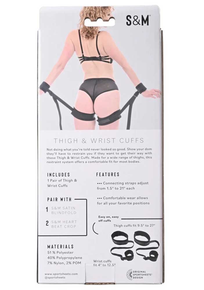 Thigh and Wrist Cuffs - Black